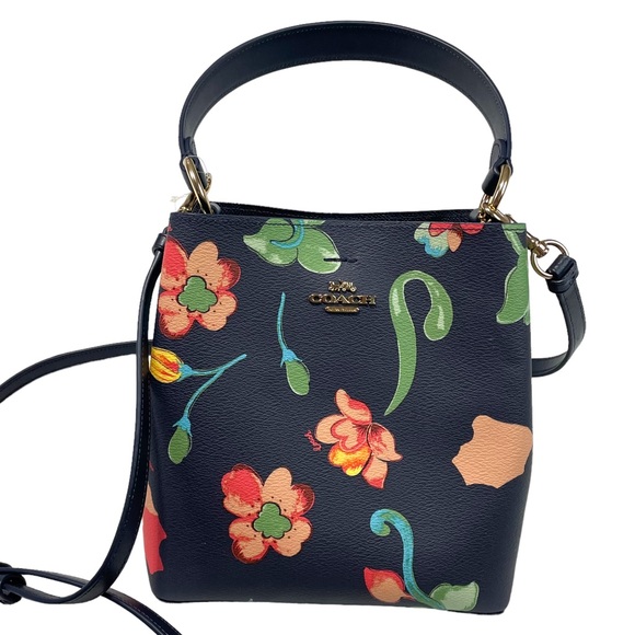 Coach Handbags - Coach Small Town Bucket Bag Dreamy Land Floral Print Double Face Purse